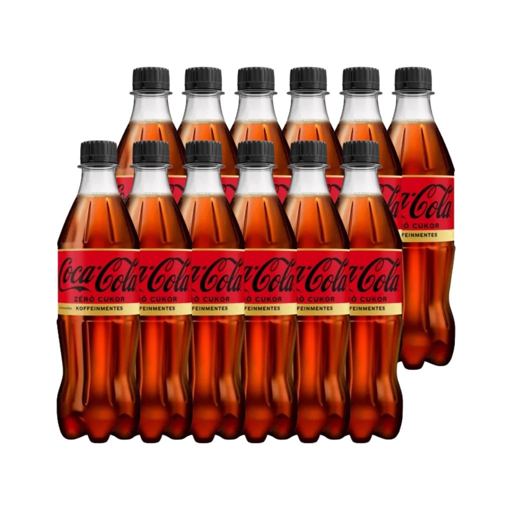 Coca-Cola Zero koffeinmentes, energiamentes szénsavas üdítőital édesítőszerekkel (12x500 ml)
