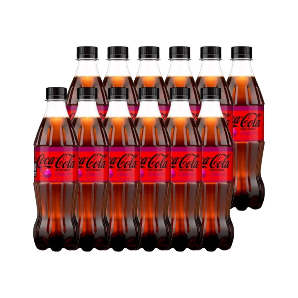 Coca-Cola Zero Cherry cola ízű energiamentes szénsavas üdítőital cseresznye ízesítéssel (12x500 ml)