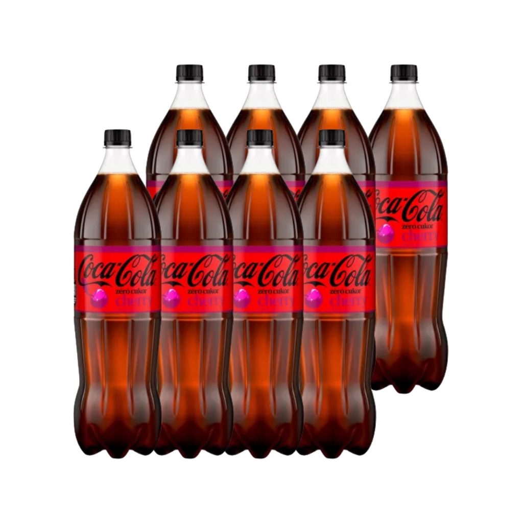 Coca-Cola Zero Cherry cola ízű energiamentes szénsavas üdítőital cseresznye ízesítéssel (8x1,75 liter)