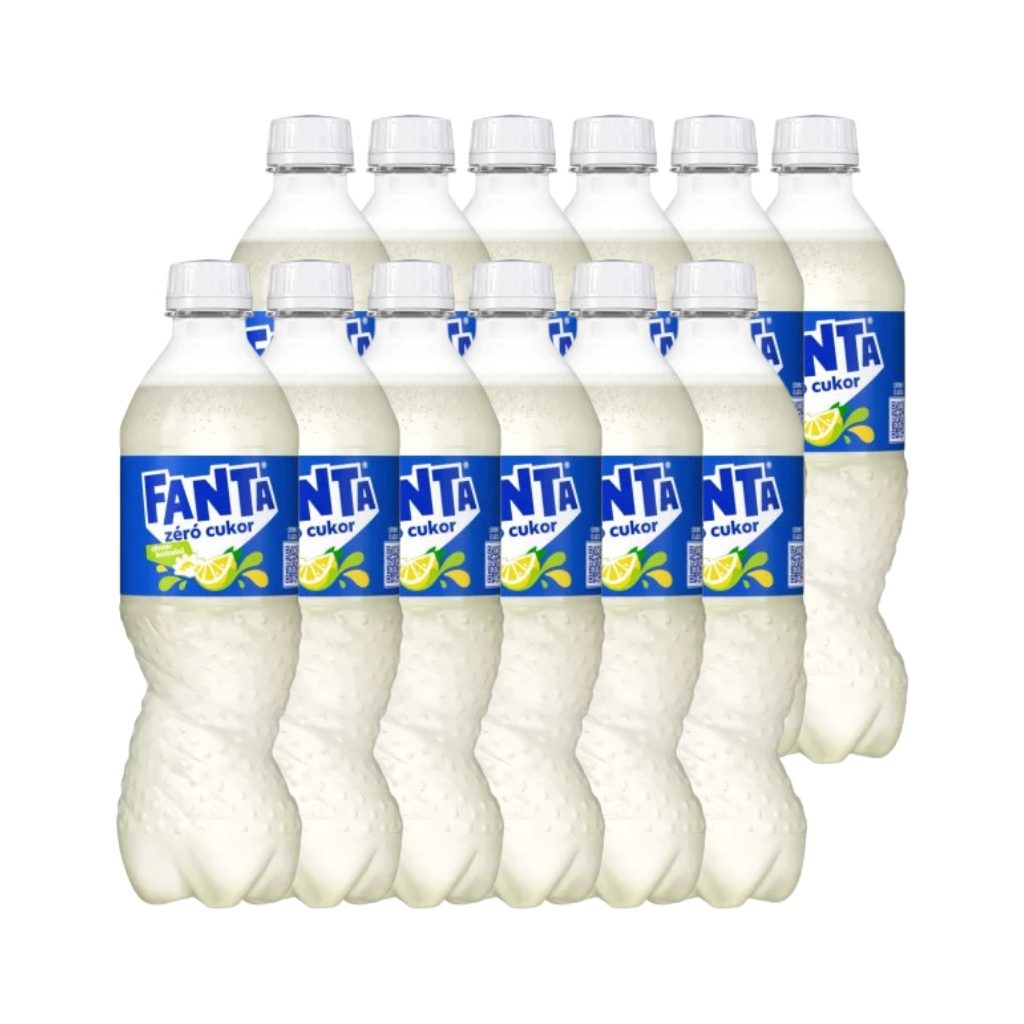 Fanta zéró cukor citrom- és bodza ízű energiamentes szénsavas üdítőital édesítőszerekkel (12x500 ml)