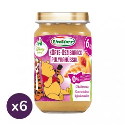 Univer körte-őszibarack pulykahússal, 6 hó+ (6x163 g)