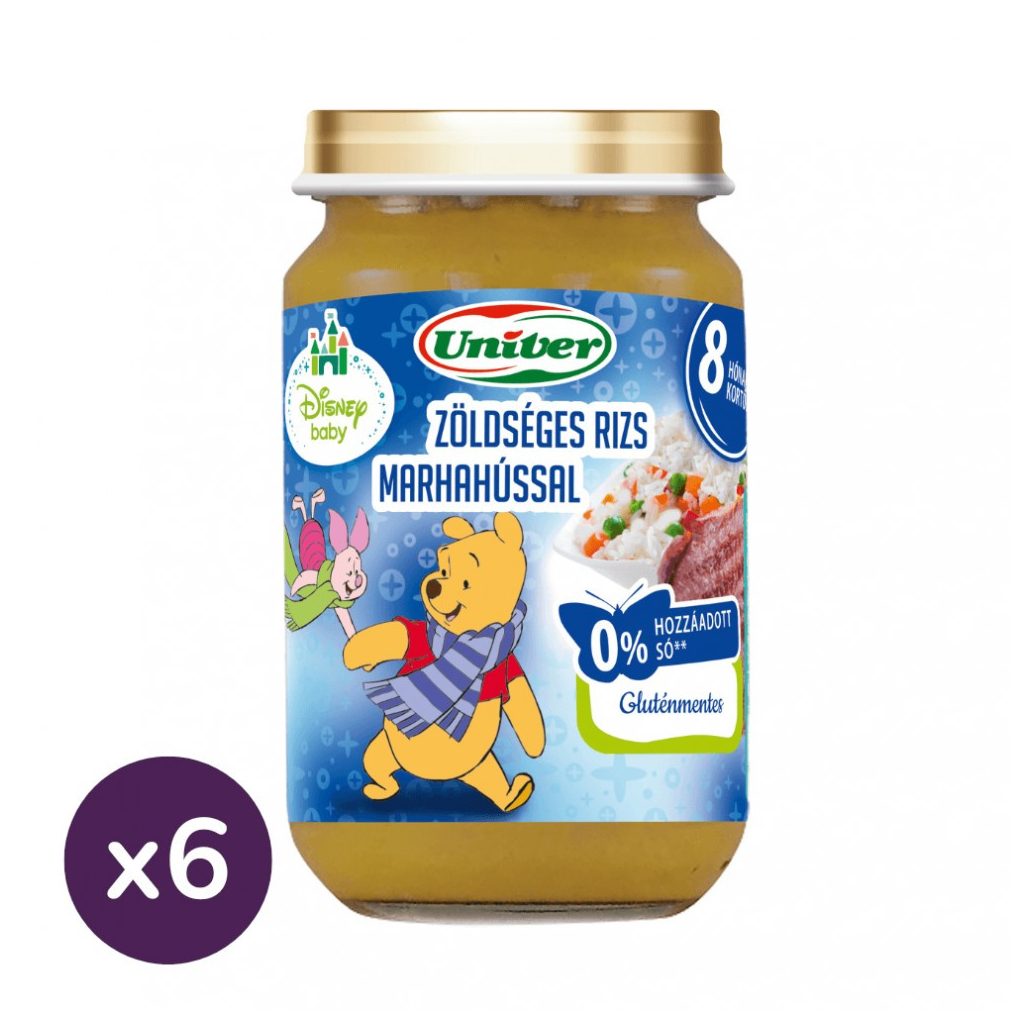 INGYENES SZÁLLÍTÁS - Univer zöldséges rizs marhahússal, 8 hó+ (6x163 g)