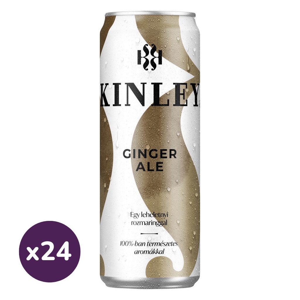 Kinley Ginger Ale szénsavas üdítőital gyömbér ízesítéssel (24x250 ml)