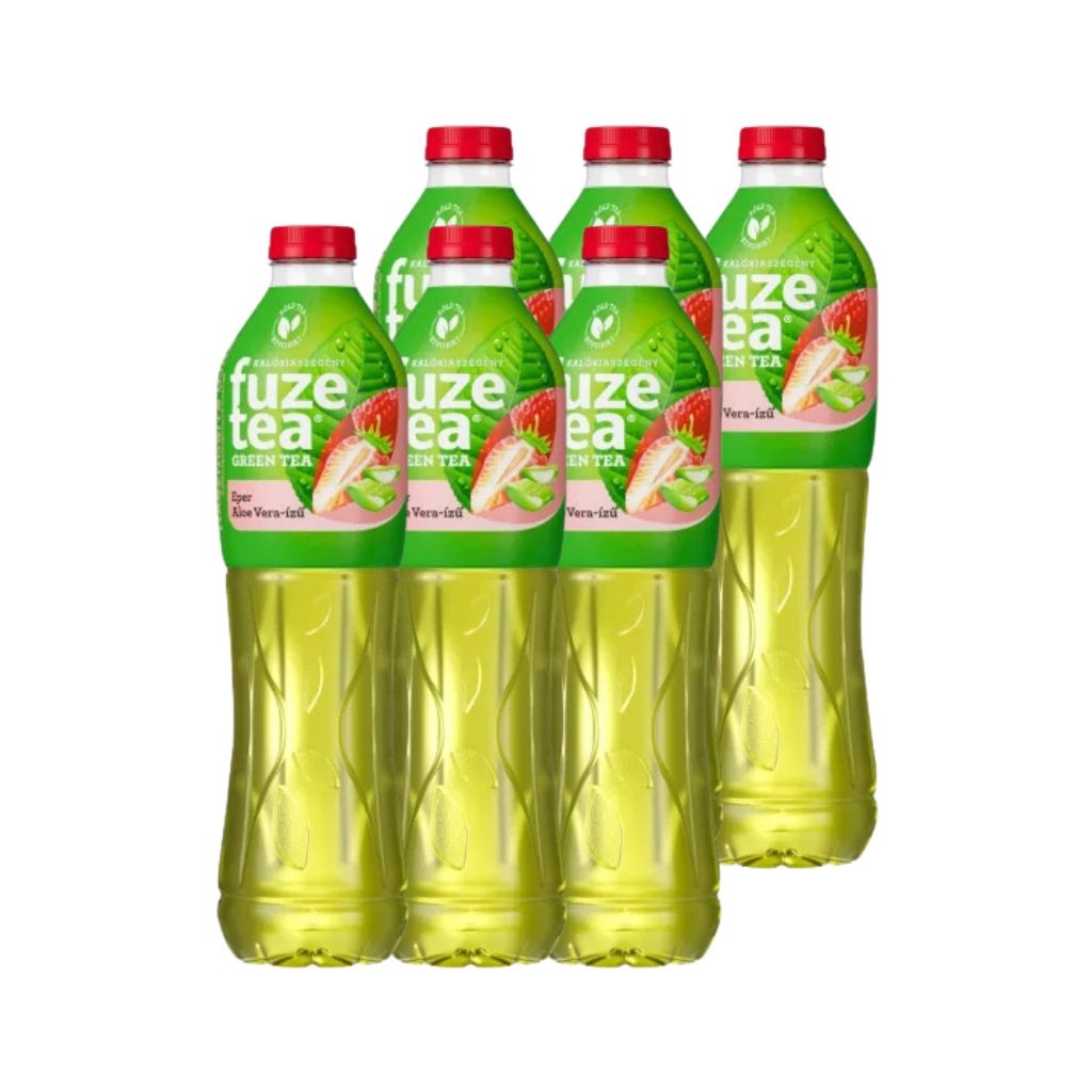 Fuze Tea eper-aloe vera ízű szénsavmentes üdítőital zöld tea kivonattal (6x1,5 liter)