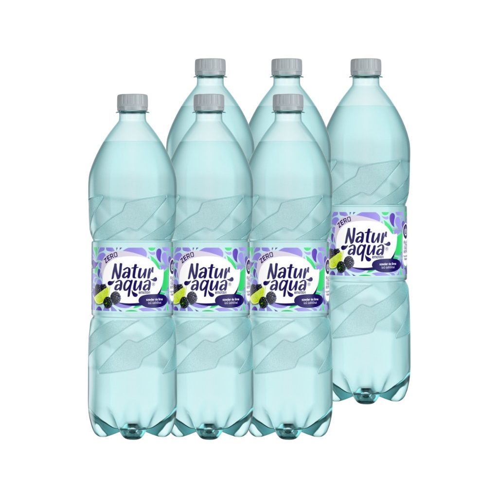 NaturAqua Emotion szeder- és lime ízű energiamentes szénsavas üdítőital édesítőszerekkel (6x1,5 liter)
