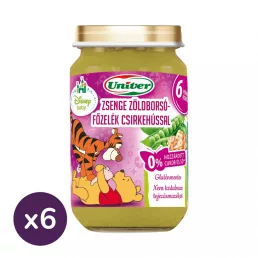   Univer zsenge zöldborsó főzelék csirkehússal, 6 hó+ (6x163 g)
