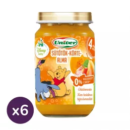   Univer sütőtök-körte-alma bébidesszert, 4 hó+ (6x163 g)