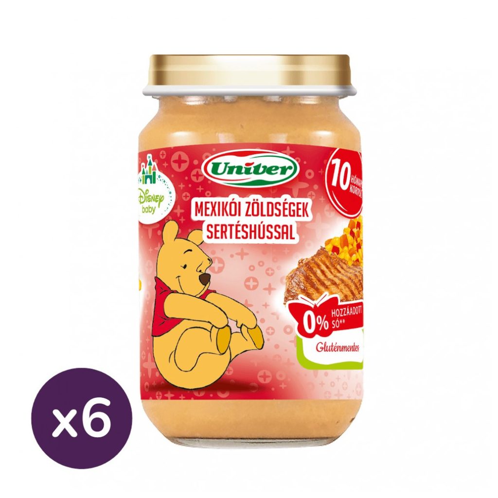 Univer mexikói zöldségek sertéshússal, 10 hó+ (6x220 g)