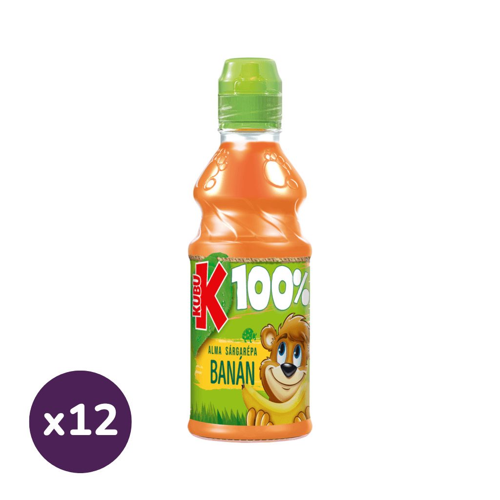 Kubu GO 100% Banán-répa-alma gyümölcsital (12x300 ml)