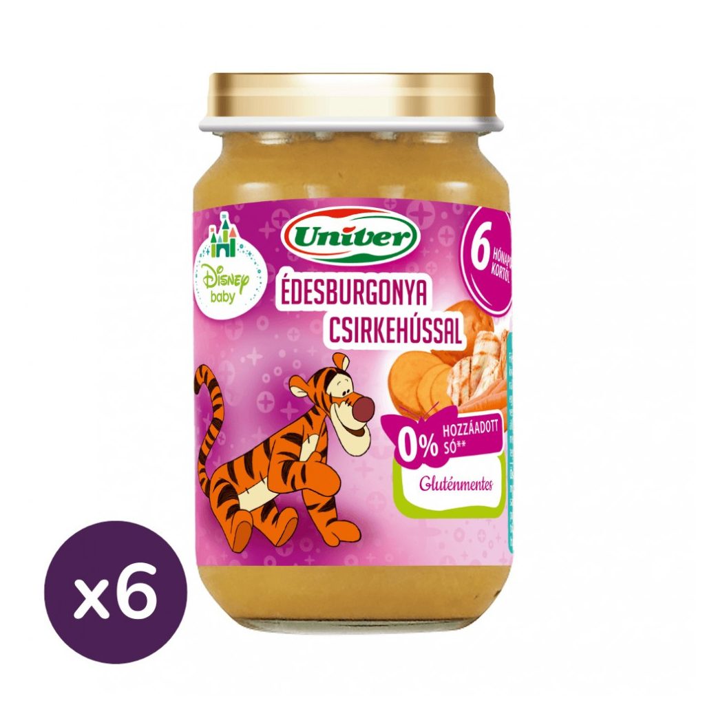 Univer édesburgonya csirkehússal, 6 hó+ (6x163 g)