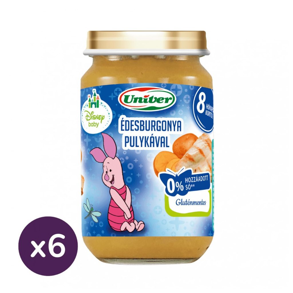 Univer édesburgonya pulykával, 8 hó+ (6x163 g)