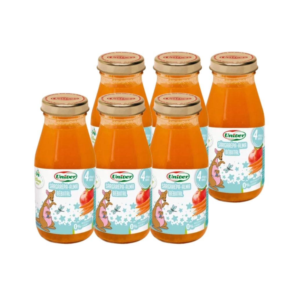 Univer sárgarépa-alma bébiital, 4 hó+ (6x200 ml)