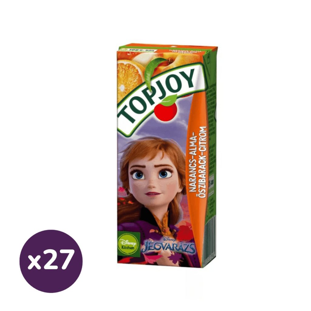Topjoy narancs-alma-őszibarack ital (27x200 ml)
