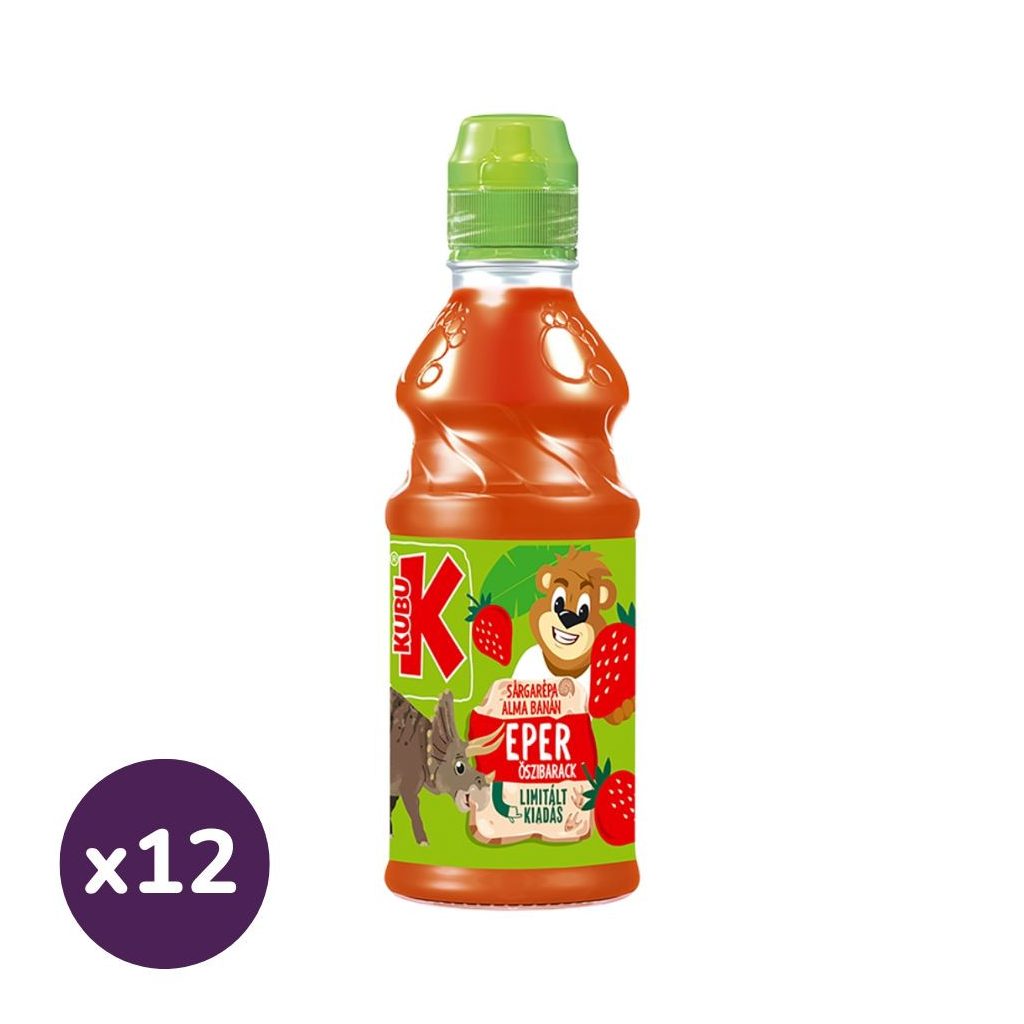 Kubu GO Eper-sárgarépa-banán-alma gyümölcsital (12x300 ml)