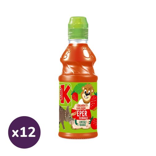 Kubu GO 100% Eper-sárgarépa-banán-alma gyümölcsital (12x300 ml)