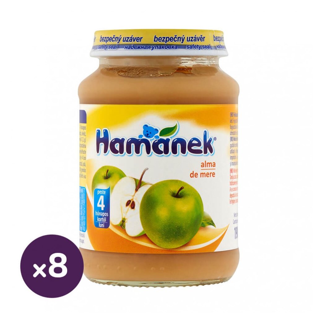 Hamánek bébidesszert alma, 4 hó+ (8x190 g)
