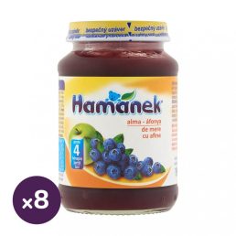 Hamánek bébidesszert alma-áfonya, 6 hó+ (8x190 g)