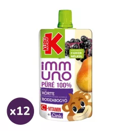 Kubu IMMUNO Körte-Bodzabogyó püré (12x100 g)