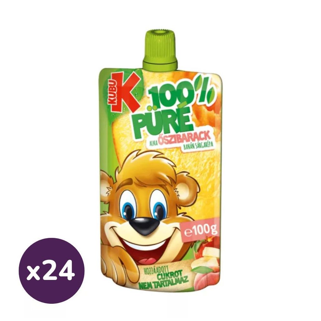 Kubu 100% Őszibarack püré (24x100 g)