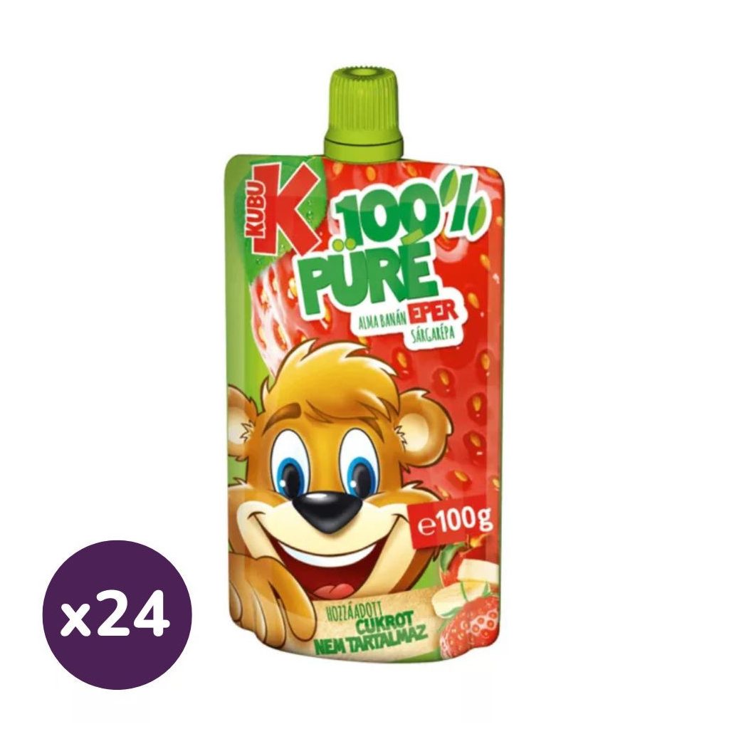 Kubu 100% Eper püré (24x100 g)