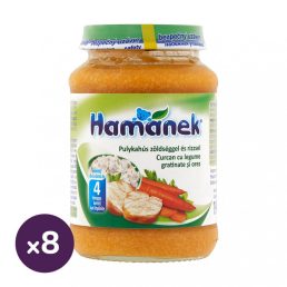   Hamánek bébiétel pulykahús zöldséggel és rizzsel, 5 hó+ (8x190 g)