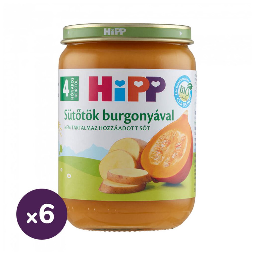 Hipp BIO sütőtök burgonyával, 4 hó+ (6x190 g)