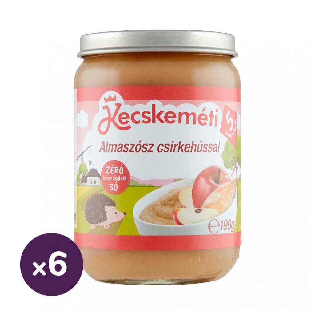 Kecskeméti almapüré csirkehússal, 5 hó+ (6x190 g)