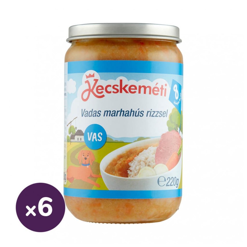 Kecskeméti vadas marhahús rizzsel, 8 hó+ (6x220 g)
