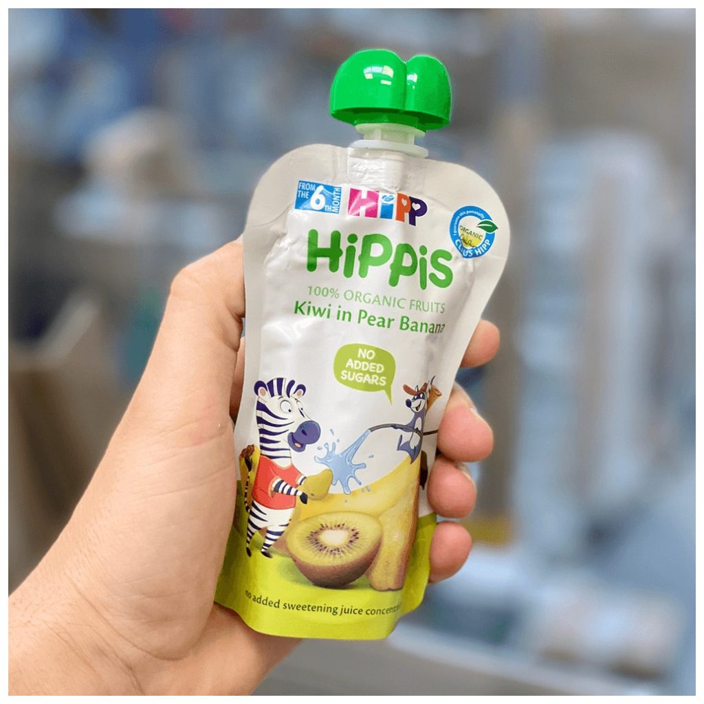 Hipp HiPPiS BIO gyümölcspép körte-banán-kiwi, 6 hó+ (6x100 g)
