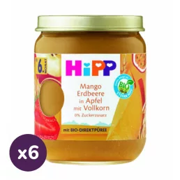   Hipp BIO Prémium Alma-mangó-eper teljes kiörlésű gabonával 6 hó+ (6x160 g)