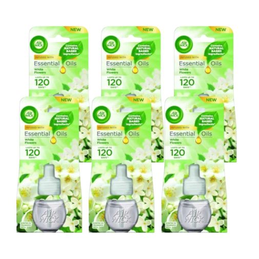 Air Wick elektromos légfrissítő utántöltő, Fehér Frézia Virág illat (6x19 ml)