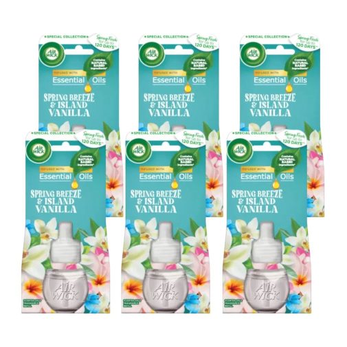Air Wick elektromos légfrissítő utántöltő, Tavaszi szellő és vanília illat (6x19 ml)