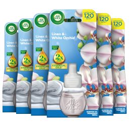   Air Wick elektromos légfrissítő utántöltő Pamut és fehér orchidea illat (6x19 ml)