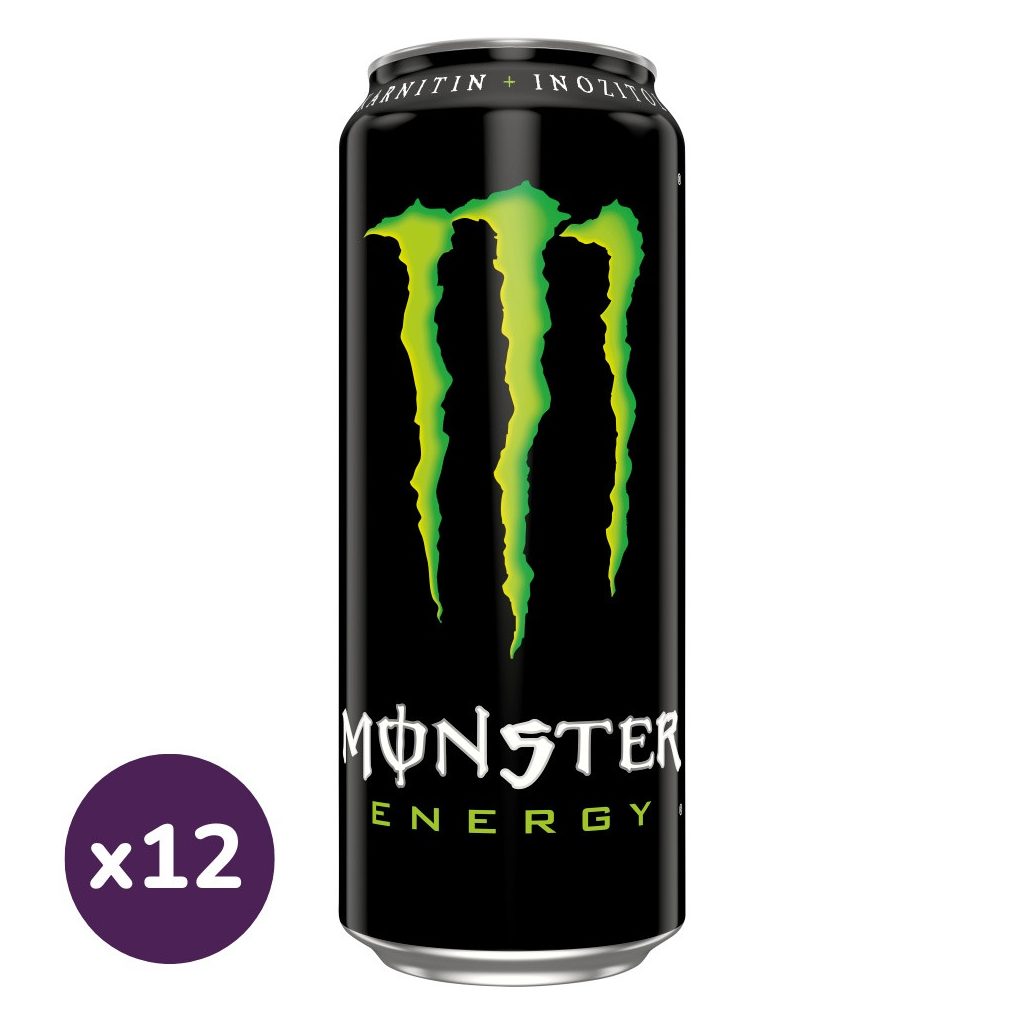 Monster Energy szénsavas ital cukrokkal és édesítőszerrel (12x500 ml)