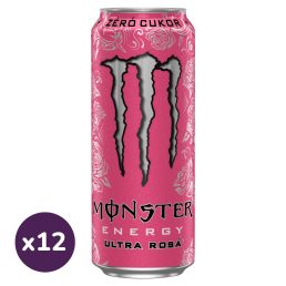   Monster Energy Ultra Rosá szénsavas ital koffeinnel és édesítőszerekkel (12x500 ml)