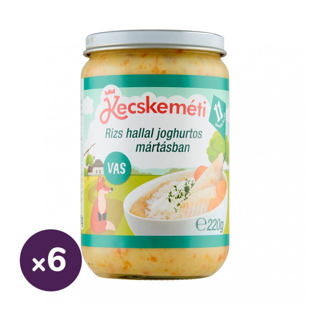 Kecskeméti rizs hallal joghurtos mártásban, 11 hó+ (6x220 g)
