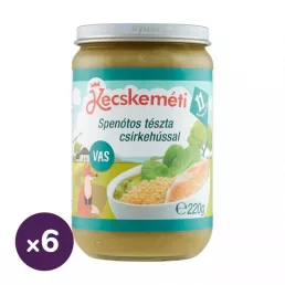   Kecskeméti spenótos tészta csirkehússal, 11 hó+ (6x220 g)