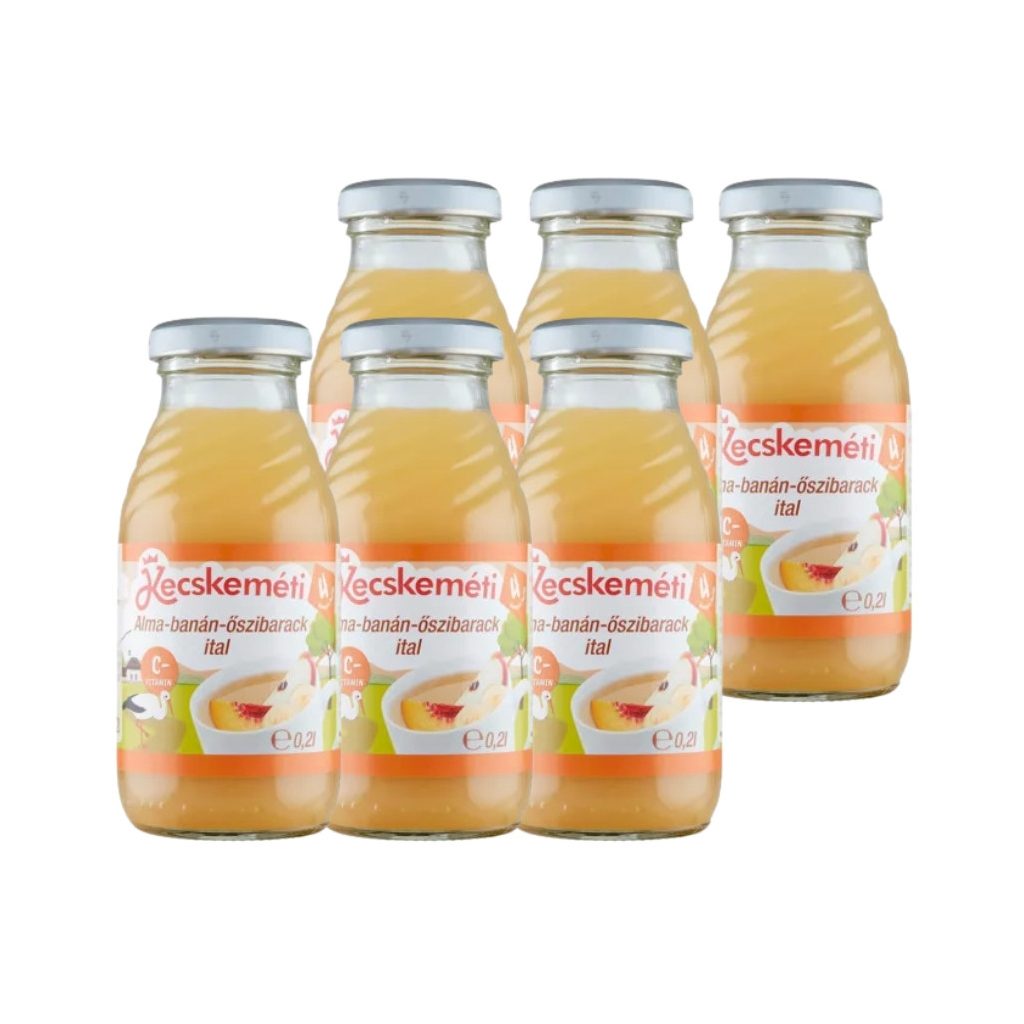 Kecskeméti alma-banán-őszibarack gyümölcsital, 4 hó+ (6x200 ml)