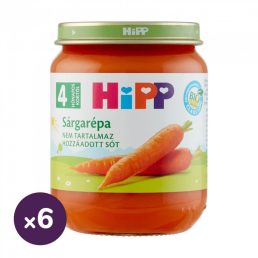 Hipp BIO sárgarépa főzelék, 4 hó+ (6x125 g)