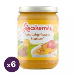 Kecskeméti Alma - sárgabarack keksszel, 6 hó+ (6x190 g)