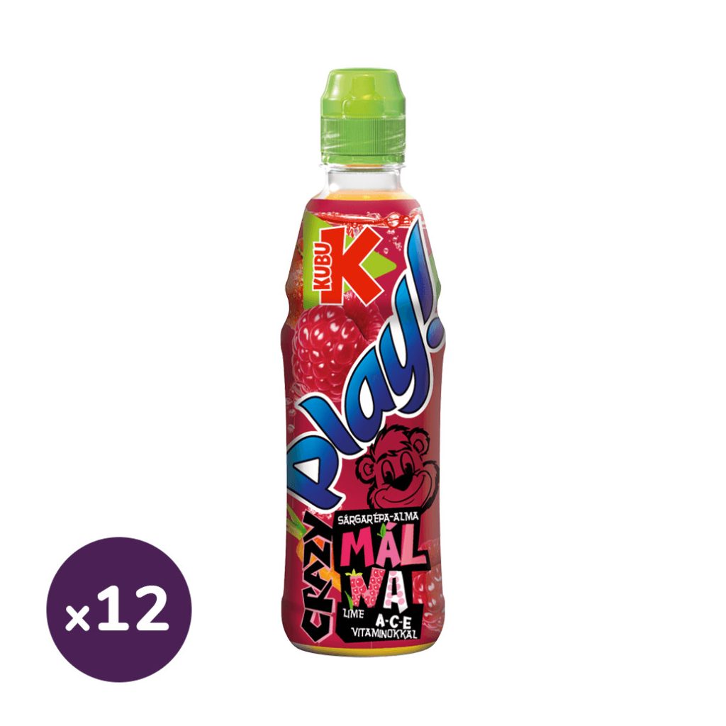Kubu play sárgarépa-málna-lime gyümölcsital (12x400 ml)