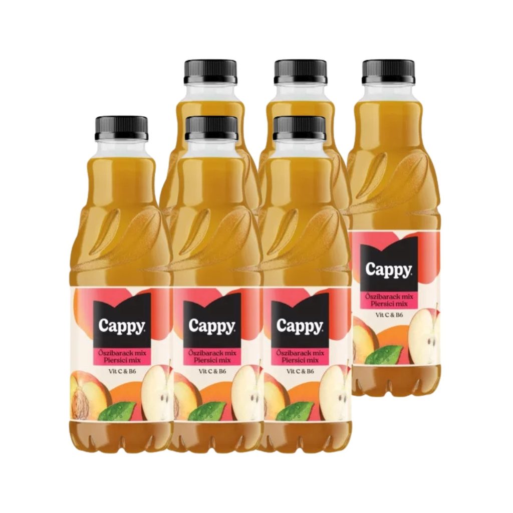 Cappy Őszibarack mix gyümölcsital őszibarackpüré és almalé sűrítményből (6x1 liter)