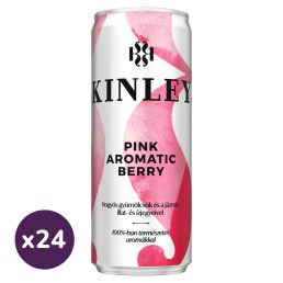   Kinley Pink Aromatic Berry vegyes bogyós gyümölcs ízű szénsavas üdítőital (24x250 ml)
