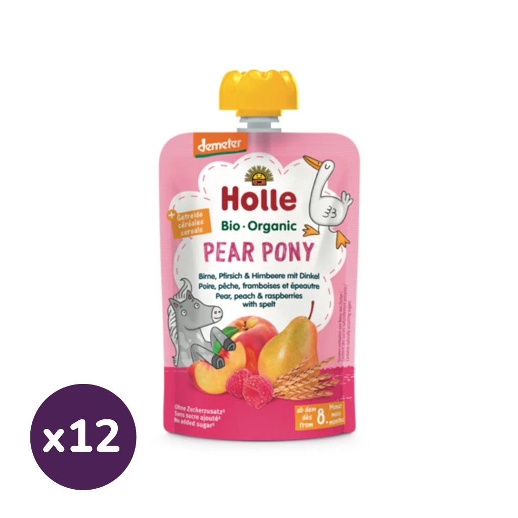 Holle Bio Pear Pony-körte,őszi,málna,tönköly (12x100 g)