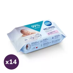  Canpol babies Nedves törlőkendő 99% víztartalommal (14x60 db)