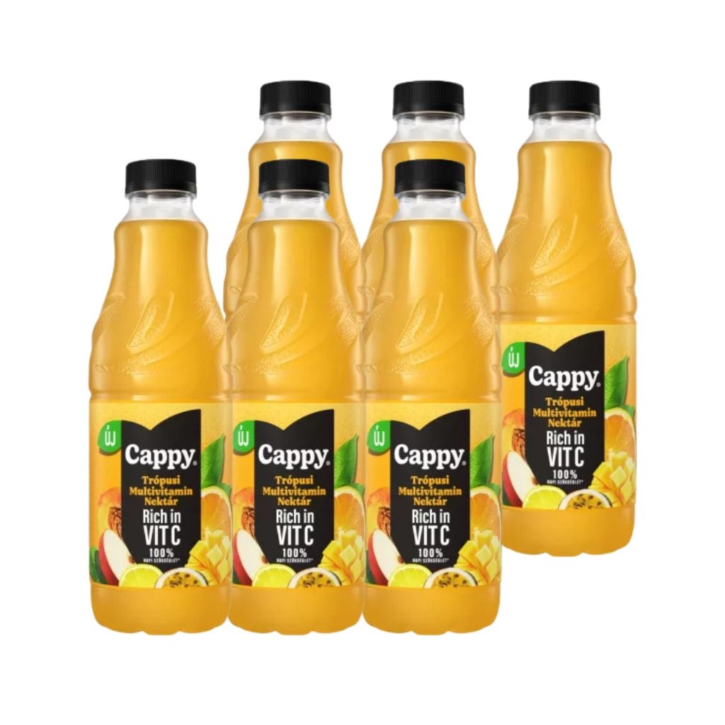 Cappy Tropical Multivitamin vegyes gyümölcsnektár trópusi ízzel és hozzáadott vitaminokkal (6x1 liter)
