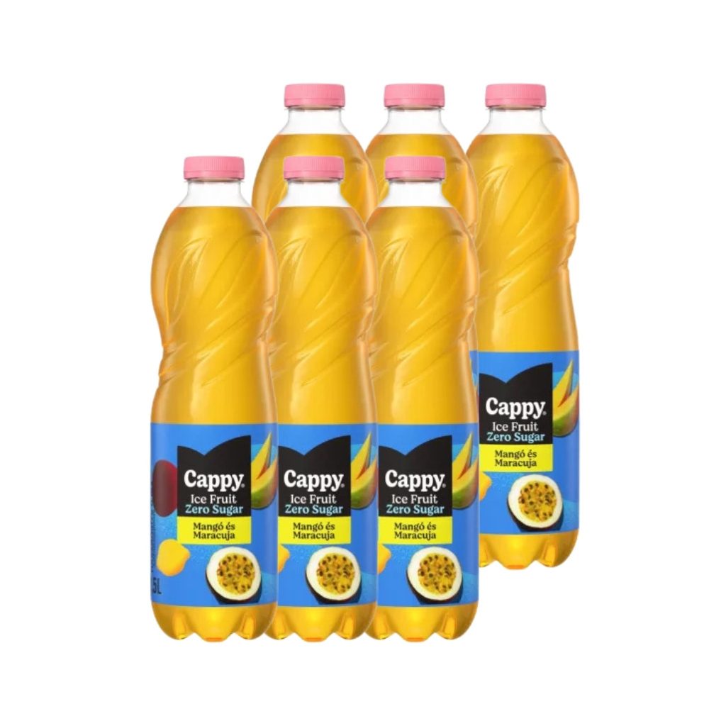 Cappy Ice Fruit Zero Sugar mangó-maracuja ízű szénsavmentes ital édesítőszerekkel (6x1,5 liter)