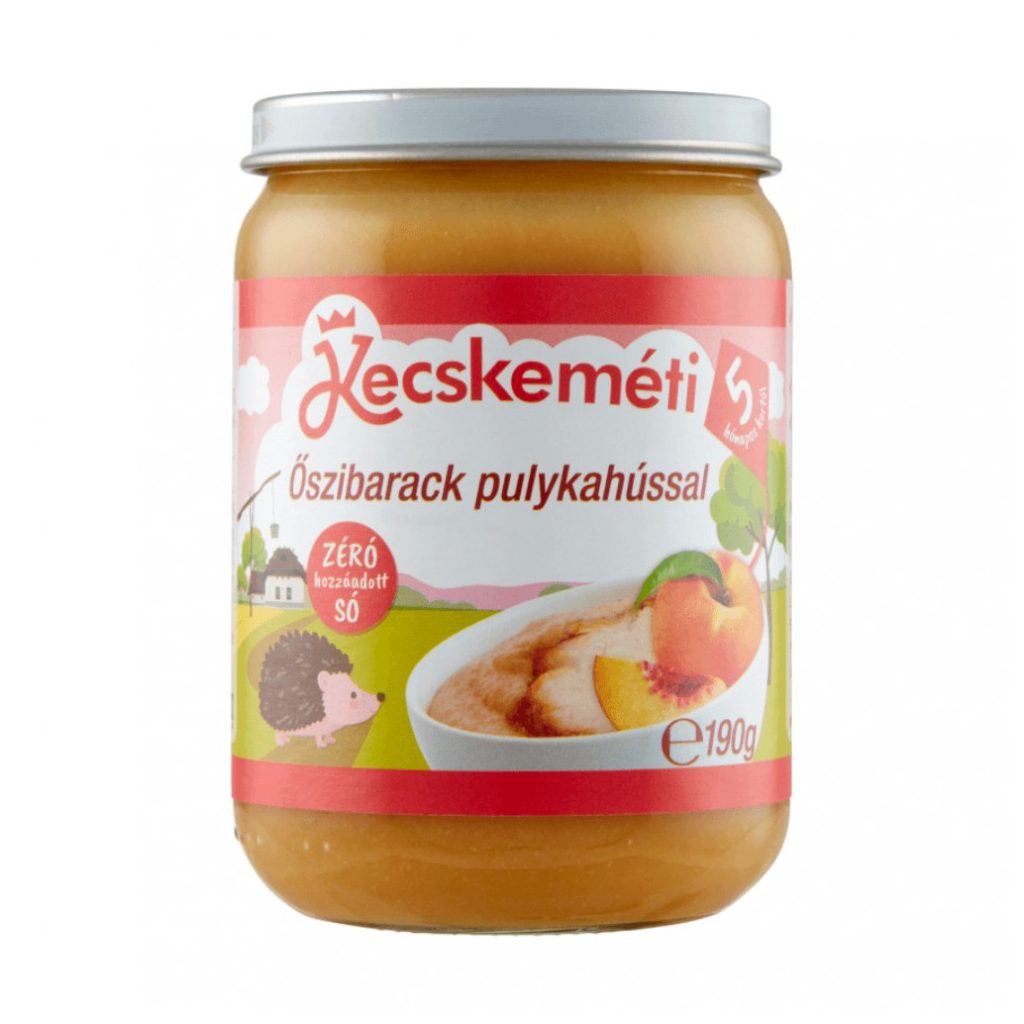 Kecskeméti őszibarack pulykahússal, 5 hó+ (6x190 g)