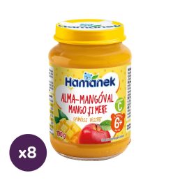 Hamánek bébidesszert alma-mangó, 6 hó+ (8x190g)