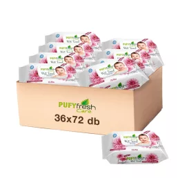 Pufy Fresh Care kupakos nedves törlőkendő 36x72 db